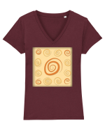 Swirls Tricou mânecă scurtă guler V Damă Evoker