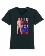 Fit is not a destination Tricou mânecă scurtă guler V Bărbat Presenter