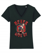 Never Give Up Tricou mânecă scurtă guler V Damă Evoker