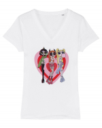 Powerpuff Aesthetic Girls Tricou mânecă scurtă guler V Damă Evoker