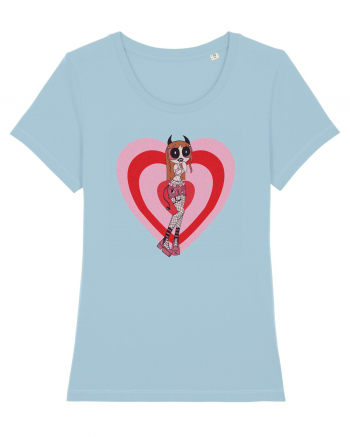 Powerpuff  Blossom Aesthetic Girl Sky Blue
