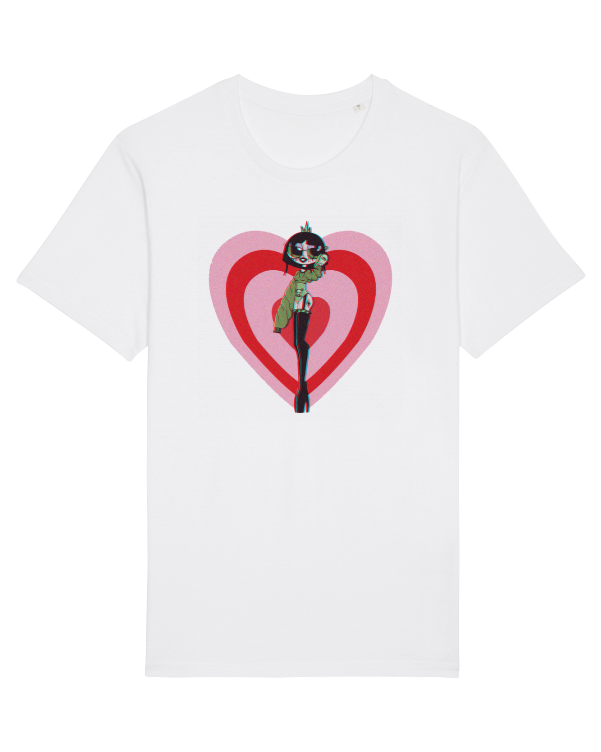 Tricou mânecă scurtă Unisex Rocker White