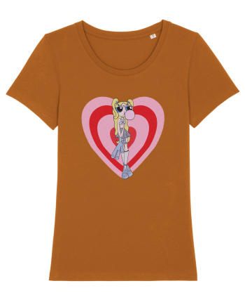 Powerpuff  Bubbles Aesthetic Girl Roasted Orange