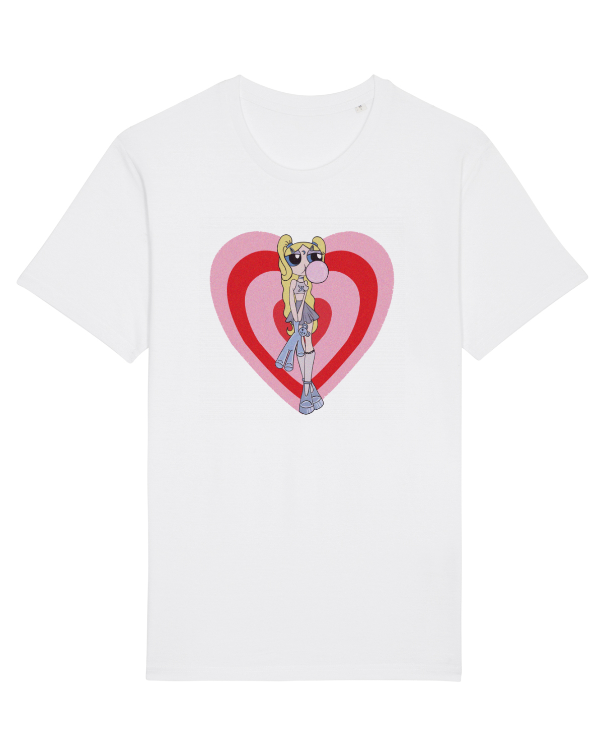 Tricou mânecă scurtă Unisex Rocker White