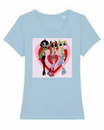 Powerpuff Aesthetic Girls Tricou mânecă scurtă guler larg fitted Damă Expresser