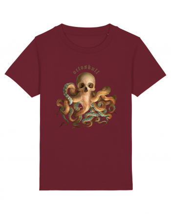 OctoSkull - octopus + skull - caracatita craniu Burgundy