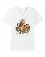 OctoSkull - octopus + skull - caracatita craniu Tricou mânecă scurtă guler V Bărbat Presenter