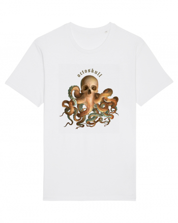 OctoSkull - octopus + skull - caracatita craniu White