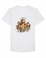 OctoSkull - octopus + skull - caracatita craniu Tricou mânecă scurtă guler larg Bărbat Skater