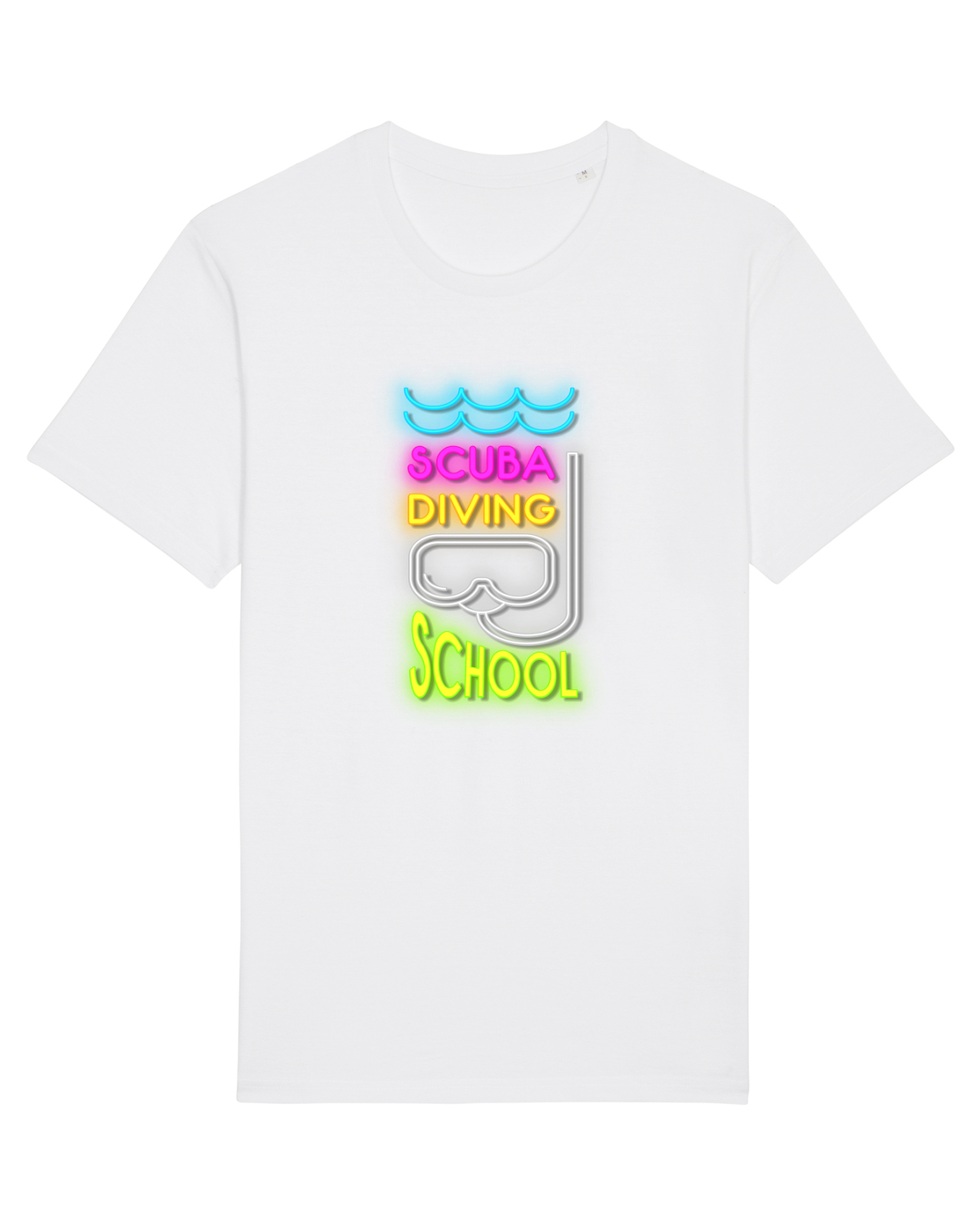 Tricou mânecă scurtă Unisex Rocker White