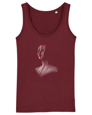 One line - red Burgundy