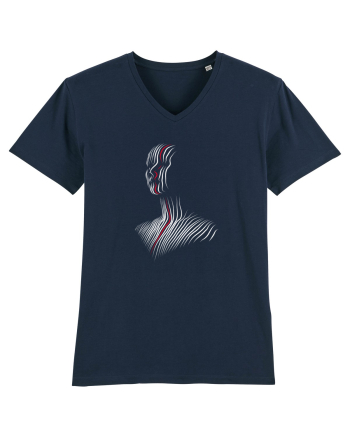 One line - red French Navy