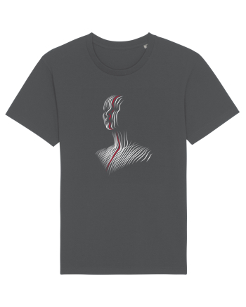 One line - red Anthracite