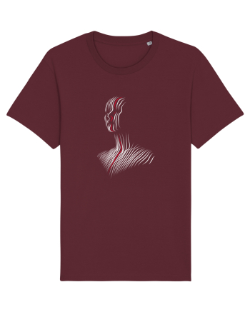 One line - red Burgundy