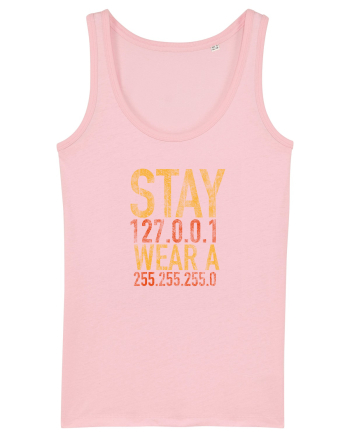 Stay home, wear a mask Cotton Pink