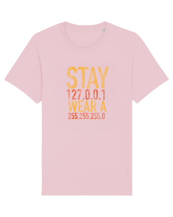 Stay home, wear a mask Cotton Pink