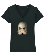 Craniu skulltrooper 01a Tricou mânecă scurtă guler V Damă Evoker