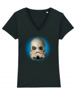 Craniu skulltrooper 01b Tricou mânecă scurtă guler V Damă Evoker