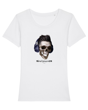 Craniu cu casti - skullphones 13 White