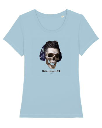 Craniu cu casti - skullphones 13 Sky Blue