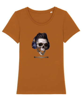Craniu cu casti - skullphones 13 Roasted Orange