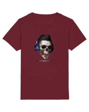 Craniu cu casti - skullphones 13 Burgundy