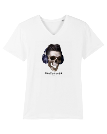 Craniu cu casti - skullphones 13 White