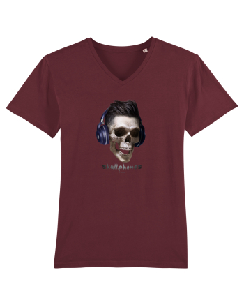 Craniu cu casti - skullphones 13 Burgundy