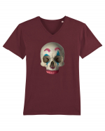 craniu skulljoker 02 Tricou mânecă scurtă guler V Bărbat Presenter