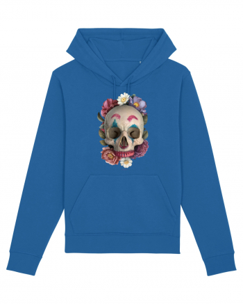 craniu skulljoker cu flori 03 Royal Blue