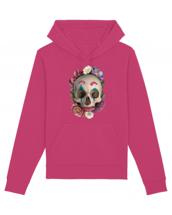 craniu skulljoker cu flori 03 Raspberry