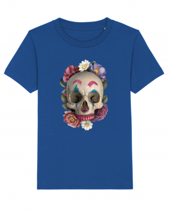 craniu skulljoker cu flori 03 Majorelle Blue