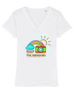 Păstrează vara Tricou mânecă scurtă guler V Damă Evoker