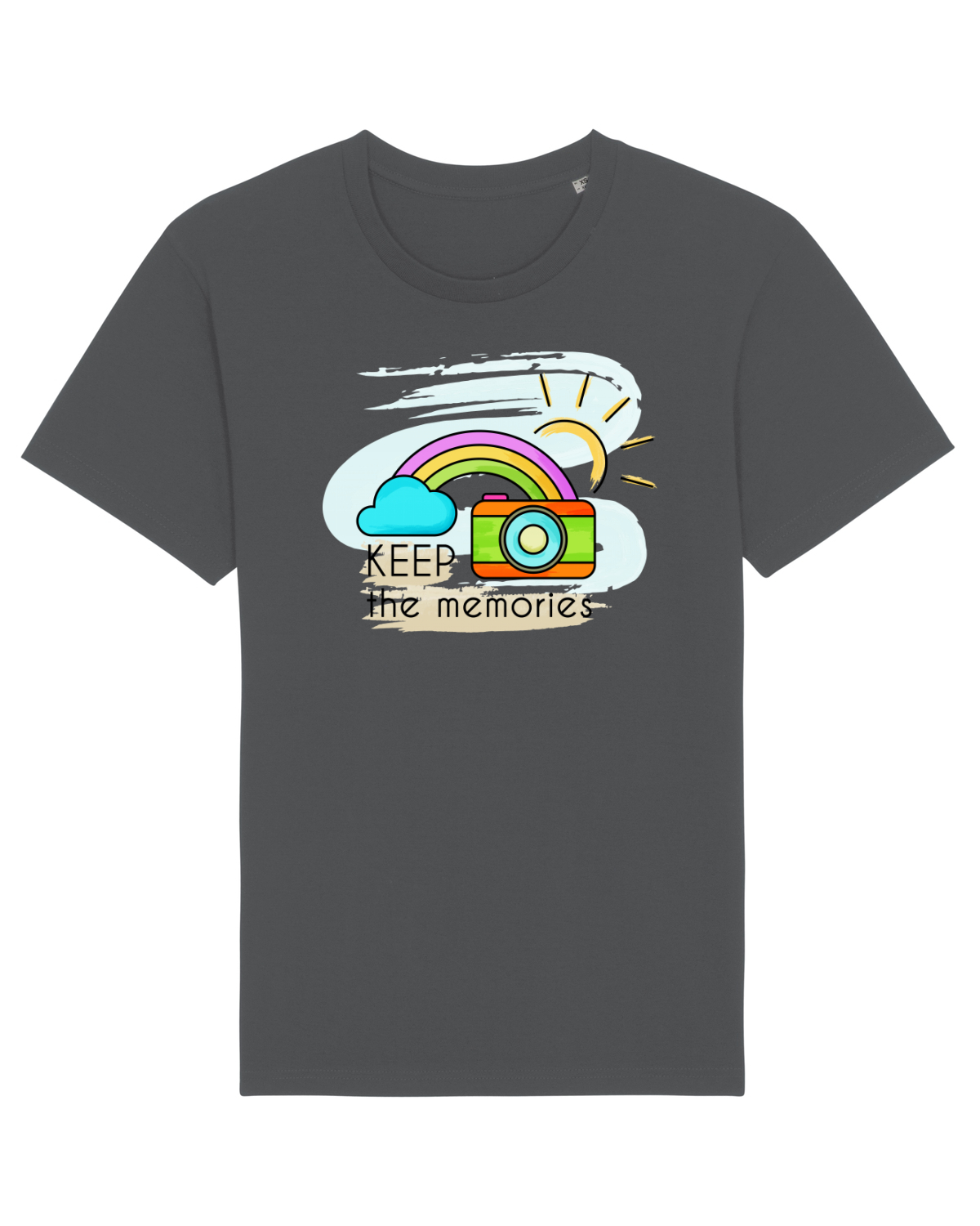 Tricou mânecă scurtă Unisex Rocker Anthracite
