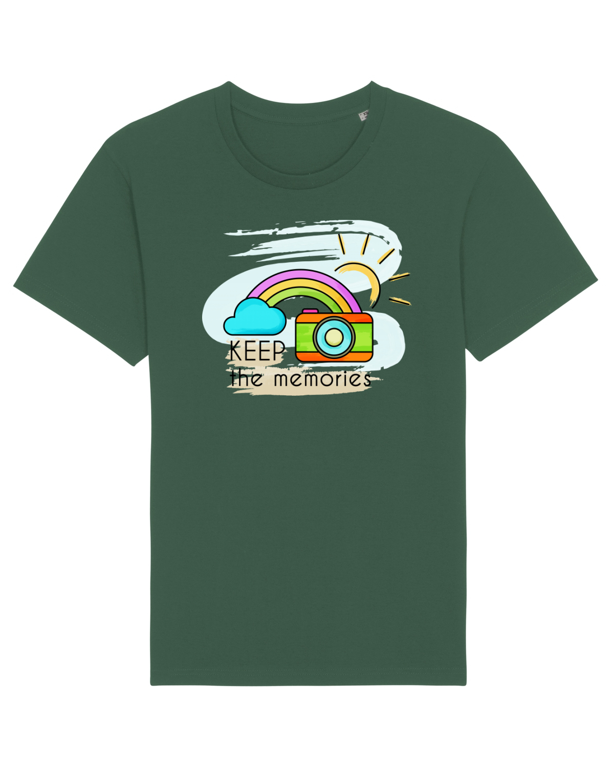 Tricou mânecă scurtă Unisex Rocker Bottle Green