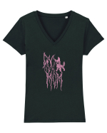 Dog mom / Cățelul lu' mama Tricou mânecă scurtă guler V Damă Evoker