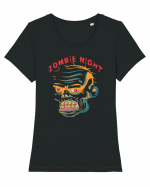 Halloween Zombie Night Tricou mânecă scurtă guler larg fitted Damă Expresser