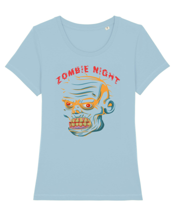 Halloween Zombie Night Sky Blue