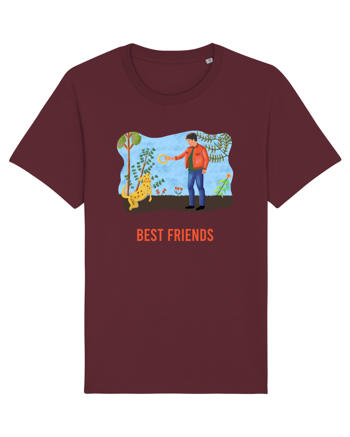 Tricou mânecă scurtă Unisex Rocker Burgundy