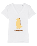 I hate Noe! Tricou mânecă scurtă guler V Damă Evoker