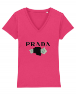 prada parody Tricou mânecă scurtă guler V Damă Evoker