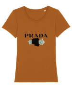 prada parody Tricou mânecă scurtă guler larg fitted Damă Expresser