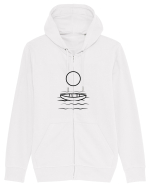 Circle Sun - black boat Hanorac cu fermoar Unisex Connector