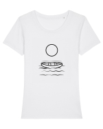Circle Sun - black boat Tricou mânecă scurtă guler larg fitted Damă Expresser