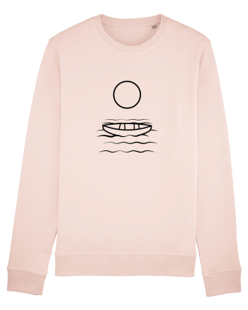 Circle Sun - black boat Candy Pink