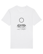 Circle Sun - black boat Tricou mânecă scurtă Unisex Rocker