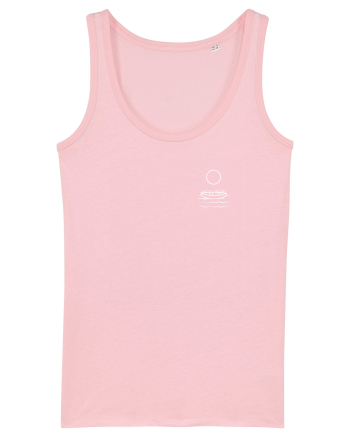 Circle Sun - white boat (chest) Cotton Pink