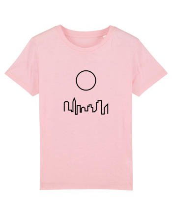 Circle Sun - black city Cotton Pink