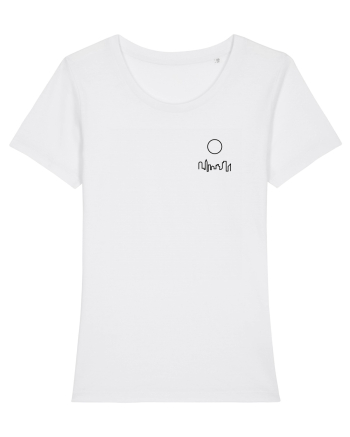 Circle Sun - black city (chest) White