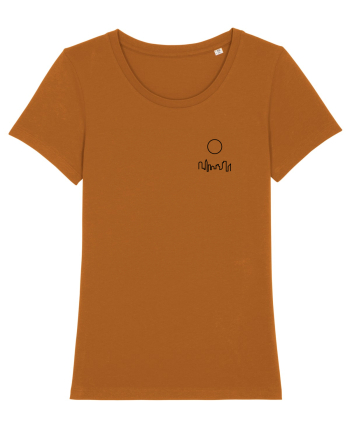 Circle Sun - black city (chest) Roasted Orange